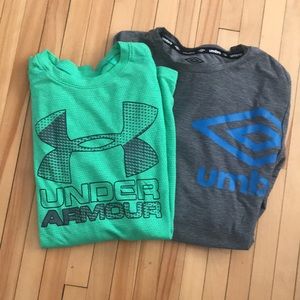 2 Youth XL Shirts Under Armour and Umbro